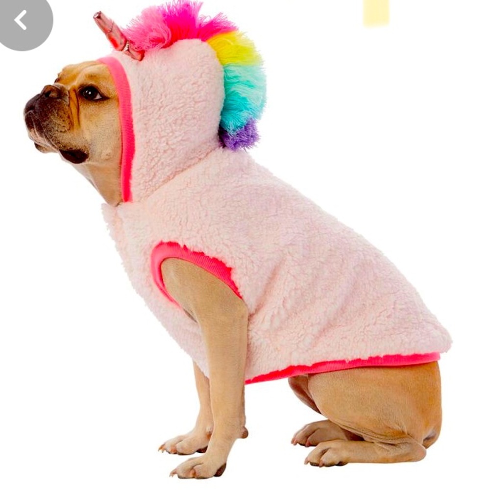 Top Paw Unicorn Sherpa pet hoodie size: XL